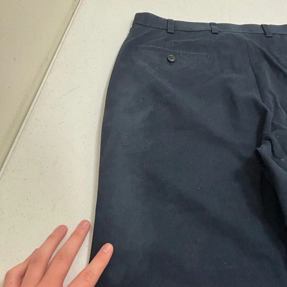 Brooks Brothers 346 Clark Lightweight Advantage Chino Navy Blue Mens 35x30
